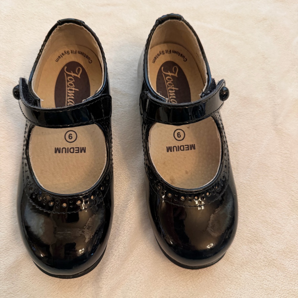 FootMates Patent Black Kids Dress Shoes